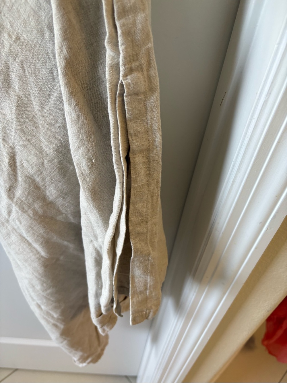 Coldwater Creek Natural Beige Linen Maxi Dress Buttons Cottagecore Lagenlook - Picture 8 of 9